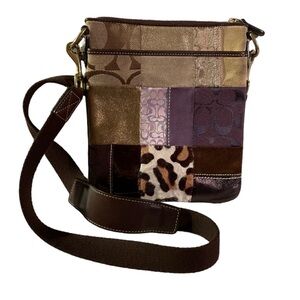 Coach Patchwork Crossbody Mini Purse Handbag Adjustable Removable Strap